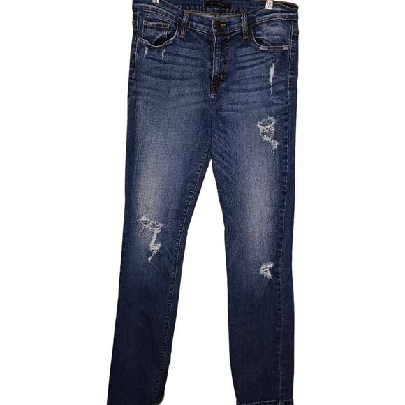 Flying Monkey Dark Wash Distressed Denim Jeans - Picture 1 of 7